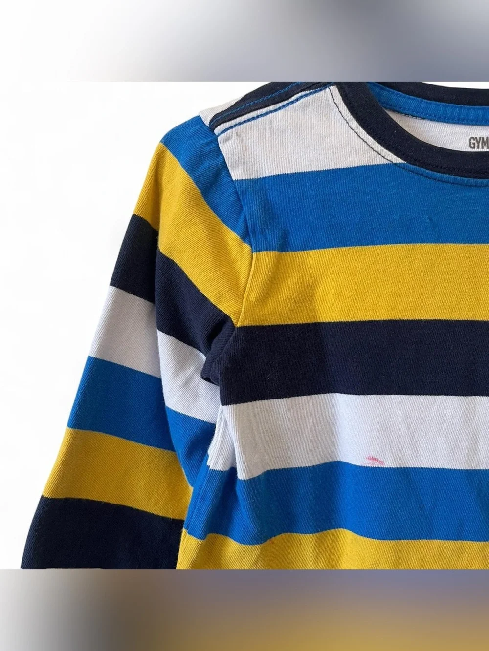100% Cotton Gymboree Y2K Varsity Rugby Preppy Long Sleeve Striped Toddler 3T Boy